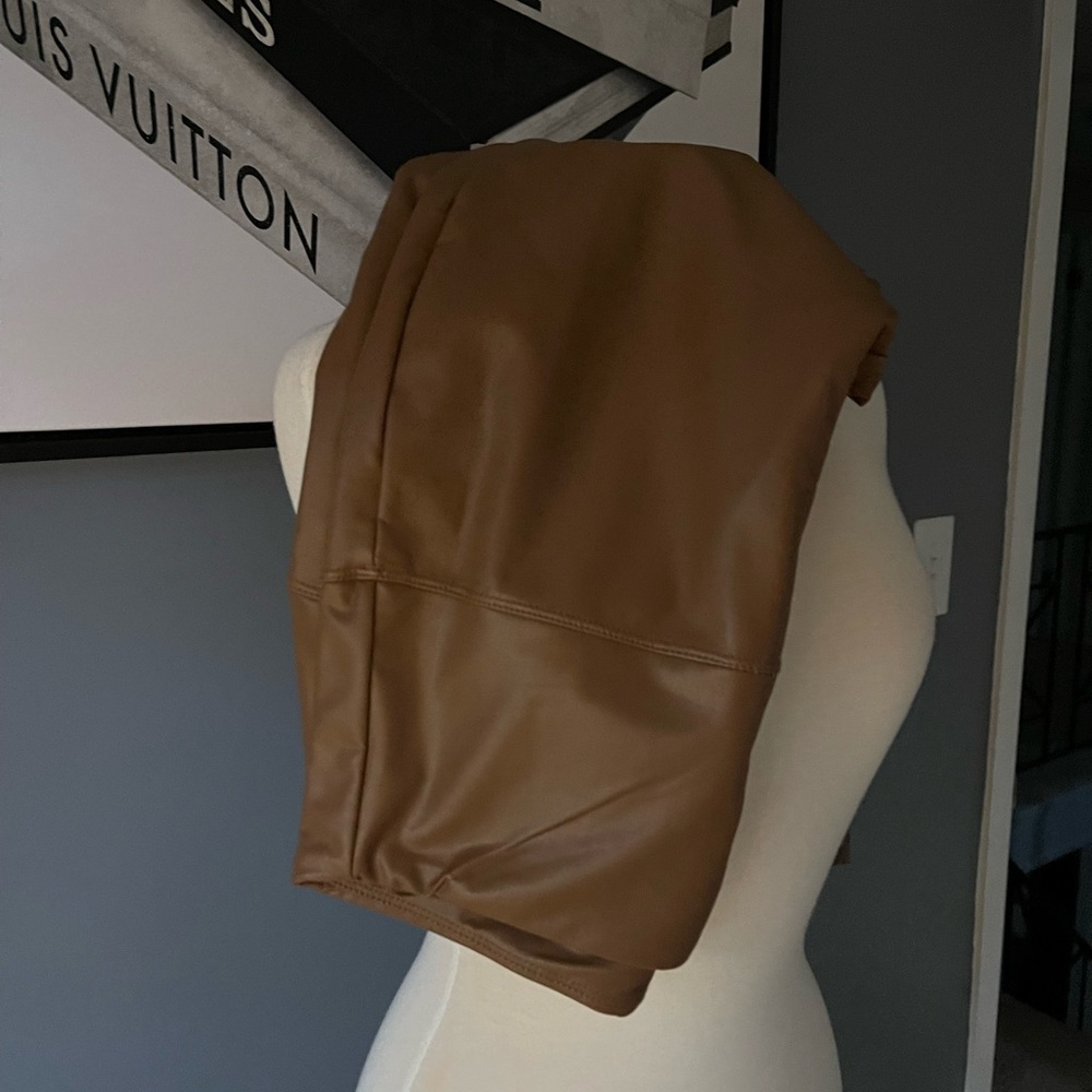 Fall Faux Leather 2 pc Luxe Set - Cognac - Picture 9 of 9